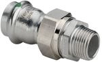 Viega - Bergangsverschraubung Ag Sanpress Inox Edelstahl 35mmx1 1/4'