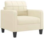 Sessel Creme 60 Cm Kunstleder - Vidaxl