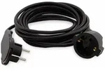 Rev - Schutzkontakt-verl&auml;ngerung Smart, Mit Flachstecker, 5 M, Schwarz