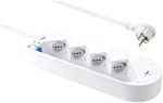 Sygonix - Sy-5228510 Steckdosenleiste Mit Schalter 4fach Wei&szlig; Schutzkontakt 1...
