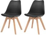 Esszimmerst&uuml;hle 2 Stk. Schwarz Kunststoff Vidaxl