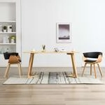 Esszimmerst&uuml;hle 2 Stk. Schwarz Bugholz Und Kunstleder Vidaxl
