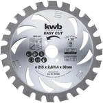 Kwb Easy Cut D&uuml;nnschnitt-kreiss&auml;geblatt, Hartmetallbest&uuml;ckt, &Oslash; 215 X 30 Mm - 