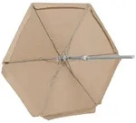 Schirm &Oslash; 180cm 38mm Rohr Beige Aluminium/textil
