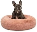 Hundebett Aus Pl&uuml;sch In Donut-form, 70 Cm Durchmesser, Rosa - Lionto