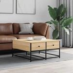 Couchtisch Sonoma-eiche 80x80x40 Cm Holzwerkstoff Vidaxl