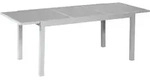 Ausziehtisch Silber/grau 160(220)x90cm Alu/textil