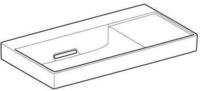Geberit One Waschtisch Abgang Horizontal, Ablagefl&auml;che Rechts,