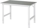 Arbeitstisch Tom Bxtxh 1250x800x760-1080mm, Linoleum Arbeitsplatte - Rau