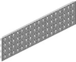 Stahl-lochplatte Stahl Wei&szlig; L&auml;nge 800 Mm Breite 200 Mm