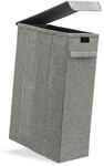 Dunedesign - 50l W&auml;schekorb Mit Deckel - 20x40x60 W&auml;schesammler Schmal - W&auml;sche
