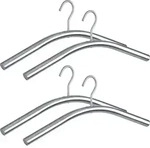 Kleiderb&uuml;gel Dry 4er Set Edelstahl, Rostfrei, Silber Matt, Edelstahl Rostfrei Silber