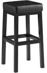 Clp - Barhocker Taylor Kunstlederbezug Sitzh&ouml;he 78 Cm Metallgestell Schwarz Schwarz