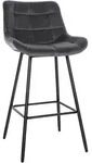 Barhocker Weston Dunkelgrau Samt