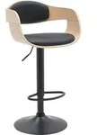 Barhocker Kingston Natura/schwarz Kunstleder