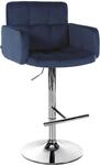 Clp - Barhocker Los Angeles Samt Blau Chrom