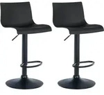 Clp - 2er Set Barhocker Branford Schwarz Kunststoff
