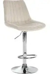 Barhocker Toni Samt Creme Chrom