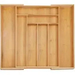 Besteckkasten Bambus, Ausziehbar, Hbt: 5 X 32,5 - 52 X 45,5 Cm, Schubladeneinsatz
