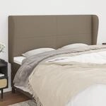Kopfteil Mit Ohren Taupe 203x23x118/128 Cm Stoff Vidaxl