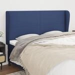 Kopfteil Mit Ohren Blau 203x23x118/128 Cm Stoff Vidaxl