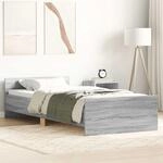 Bettgestell Grau Sonoma 75x190 Cm Holzwerkstoff Vidaxl