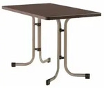 Boulevard-klapptisch, 115x70x72 Cm, Champagner Gestell Aus Stahl In Champagner,
