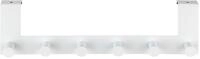 T&uuml;rgarderobe Celano Wei&szlig;, 6 Haken, F&uuml;r T&uuml;rfalzst&auml;rken Bis 2 Cm, Wei&szlig;, Stahl
