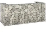 Vidaxl Gabion Wall For Garbage Bins Galvanised Steel 254x100x110 Cm