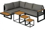 5-tlg. Gartenm&ouml;bel-set, Gartengarnitur Mit Ecksofa, Doppelsofa, Couchtisch,