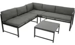 Degamo - Funktions Lounge Set Montana, Aluminium Dunkelgrau, Polster Grau