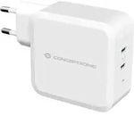 Conceptronic Ladeger&auml;t 2port 100w,usb-c Pd Wei&szlig; (althea08w)