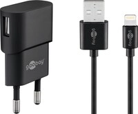 Apple Lightning Ladeset (5 W), Netzteil Mit Apple Lightning Kabel 1m (schwarz).