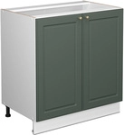 Sp&uuml;lenunterschrank Fame-line, Gr&uuml;n-gold Landhaus, 80 Cm Mit Regal, Ohne