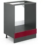 Vicco - Herdumbauschrank R-line, Bordeaux Hochglanz, 60 Cm Ohne Arbeitsplatte