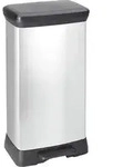Deco Bin Treteimer - 50l - Silber Metallic - Curver