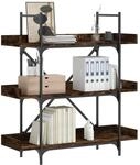 Vidaxl - B&uuml;cherregal 3 B&ouml;den R&auml;uchereiche 100x33x108,5 Cm Holzwerkstoff
