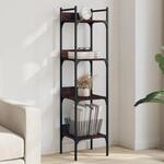 B&uuml;cherregal 4 B&ouml;den Braun Eichen-optik 35x30x138,5 Cm Vidaxl
