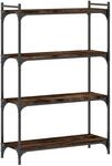 B&uuml;cherregal 4 B&ouml;den R&auml;uchereiche 80x30x120 Cm Holzwerkstoff Vidaxl