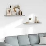 Schweberegale 2 Stk. Betongrau 80x23,5x3,8 Cm Mdf Vidaxl