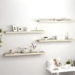 Schweberegale 4 Stk. Eichen-optik 120x23,5x3,8 Cm Mdf - Vidaxl