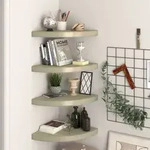 Eck-schweberegale 4 Stk. Eichen-optik 35x35x3,8 Cm Mdf Vidaxl