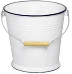 Wassereimer 5l Emailliert Wei&szlig;
