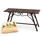 Gartenbank Wetterfest Metall 83 Cm Sitzbank Mit Ornamenten "cucciu S" Robuste