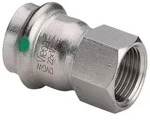Viega Sanpress Inox &Uuml;bergangsst&uuml;ck 436575 15mmxrp 1/2, Stahl Nichtrostend,