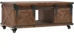 Vidaxl Couchtisch Massivholz Tanne 91x51x38 Cm Braun