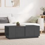Couchtisch Grau 110x50x40 Cm Massivholz Kiefer - Vidaxl