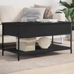 Couchtisch Schwarz 100x50x50 Cm Holzwerkstoff Und Metall Vidaxl