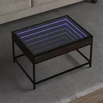 Vidaxl - Couchtisch Mit Infinity-led Braun Eichen-optik 70x50x41 Cm