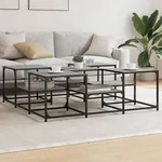 Vidaxl - Couchtisch Grau Sonoma 121x121x40 Cm Holzwerkstoff